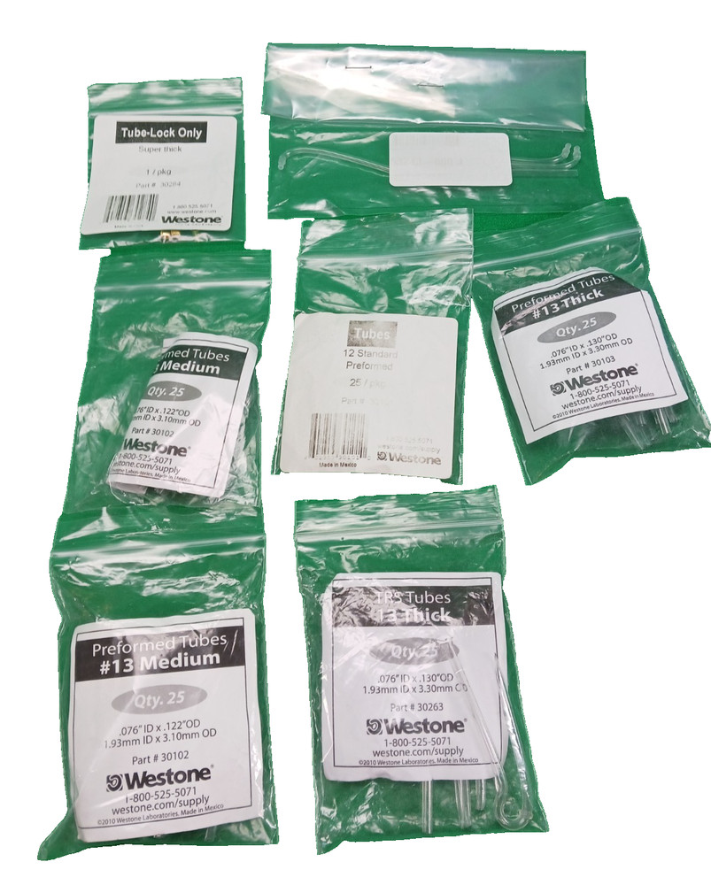 Westone Assorted Preformed Tubes for Hearing Aids