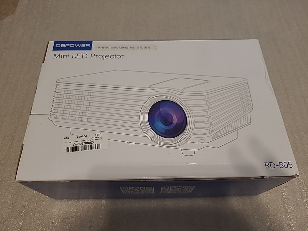 DBPower Mini LED RD-805 800x480 Projector, New!