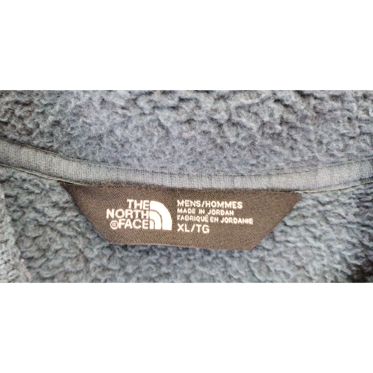 The North Face Mens Fleece Pullover Sweater Blue XL Long Sleeve Quarter Zip