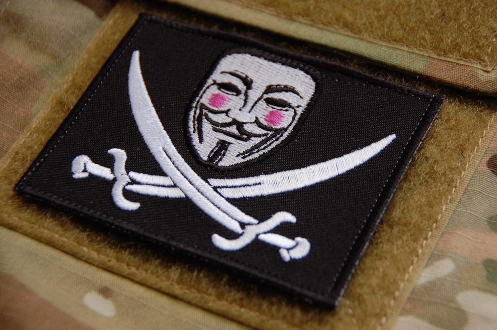 V For Vendetta Calico Jack Morale Uniform Patch Hook Backing