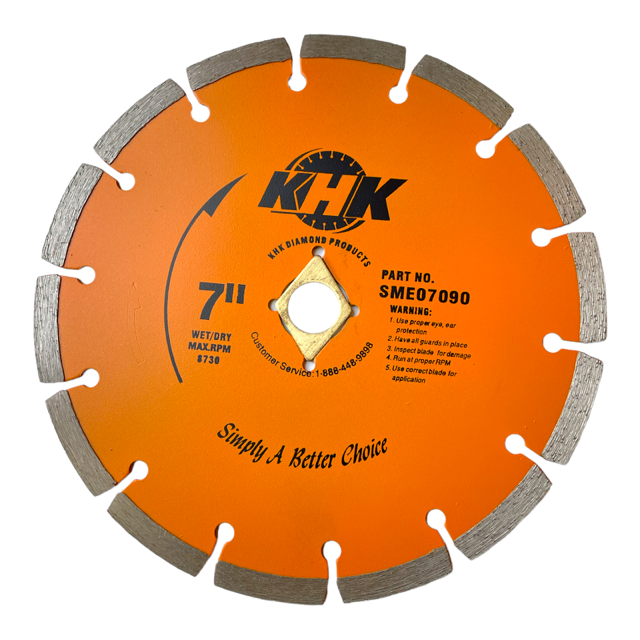 2 Pack 7" Segmented Diamond Saw Blade Cutting Concrete Brick Stone Multi-purpose