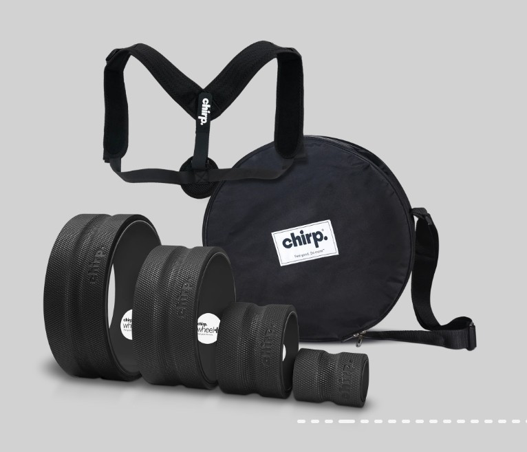 Chirp - Ultimate Back + Neck Bundle | 4-Pack Wheel Foam Roller Set for Back &...