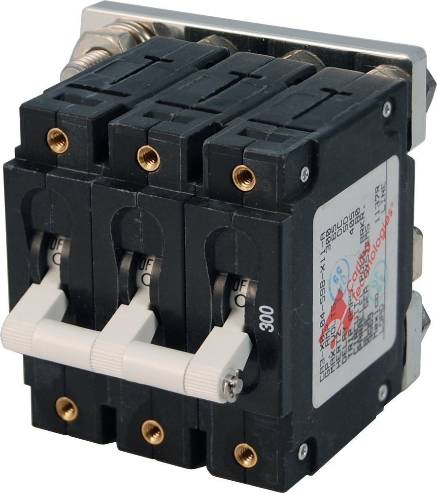 Blue Sea Systems C-Series Triple Pole Toggle Circuit Breakers