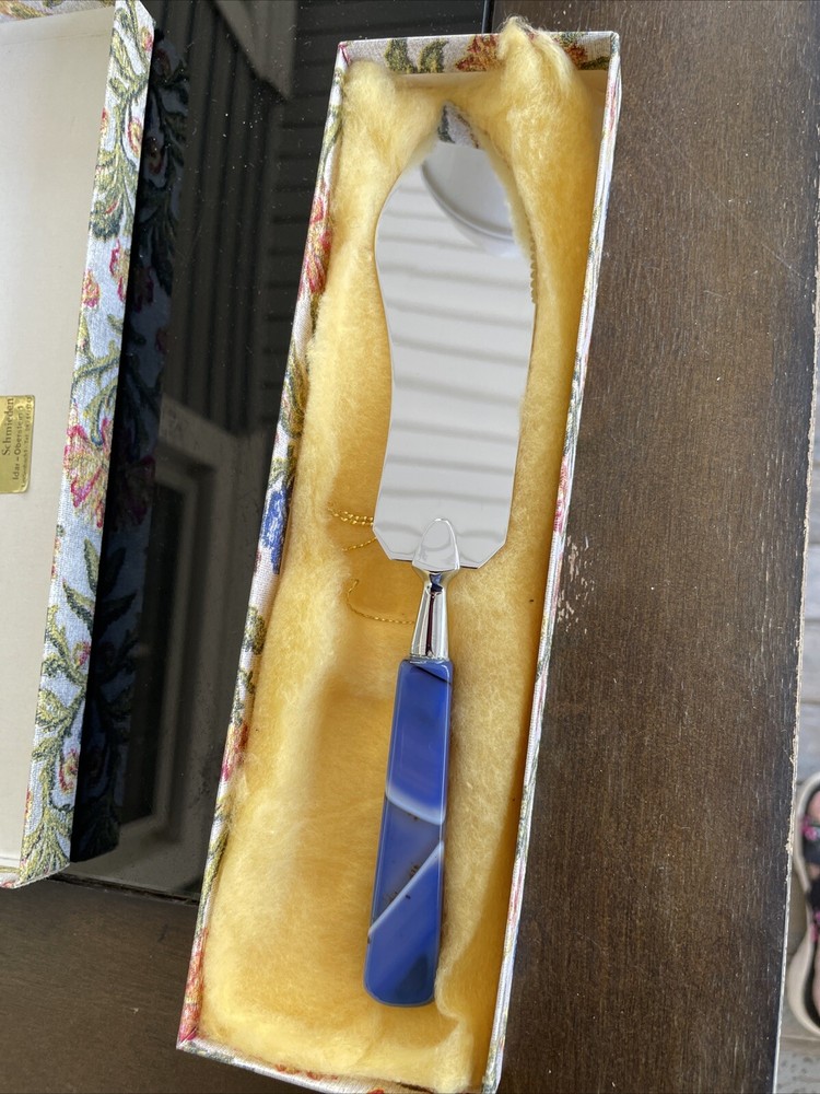Cake Server Pie Server With Blue Agate Handle New