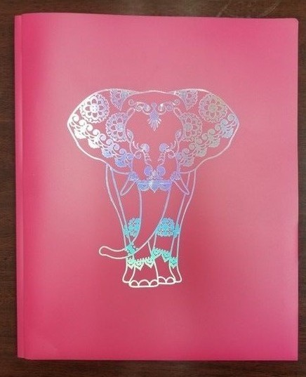 2 Pocket Poly Folders * Elephant * Back to School * Great for Projects * NWT