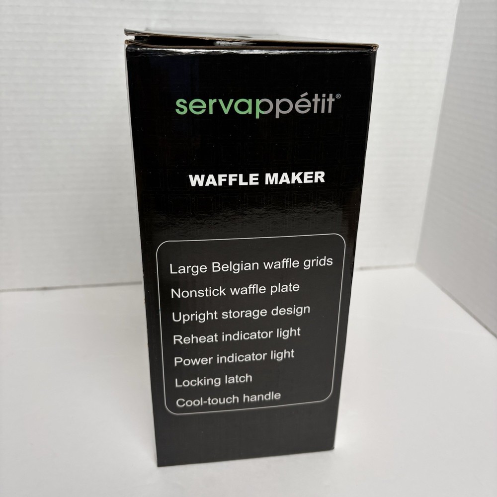 servappetit electric Waffle Maker-Red Nonstick