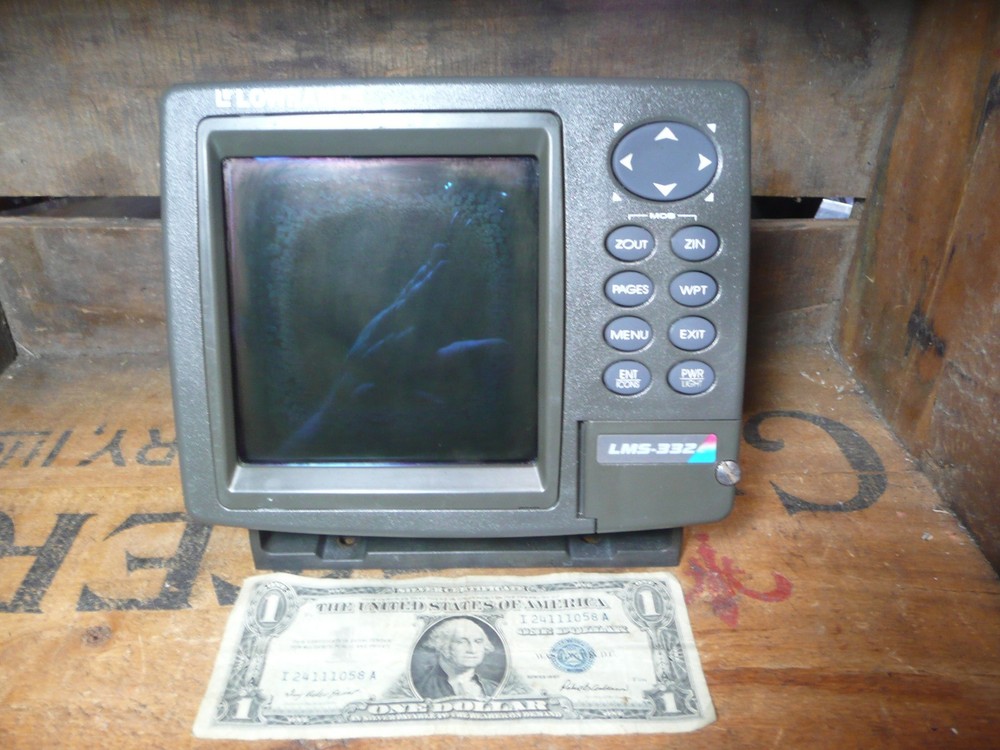 LOWRANCE LMS-332  Sonar GPS UNIT ONLY UNTESTED