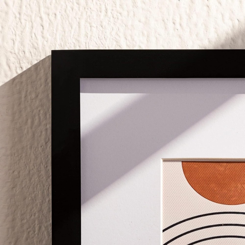 4 Pack 11x14 Picture Frames, Solid Wood, Real Glass, Black