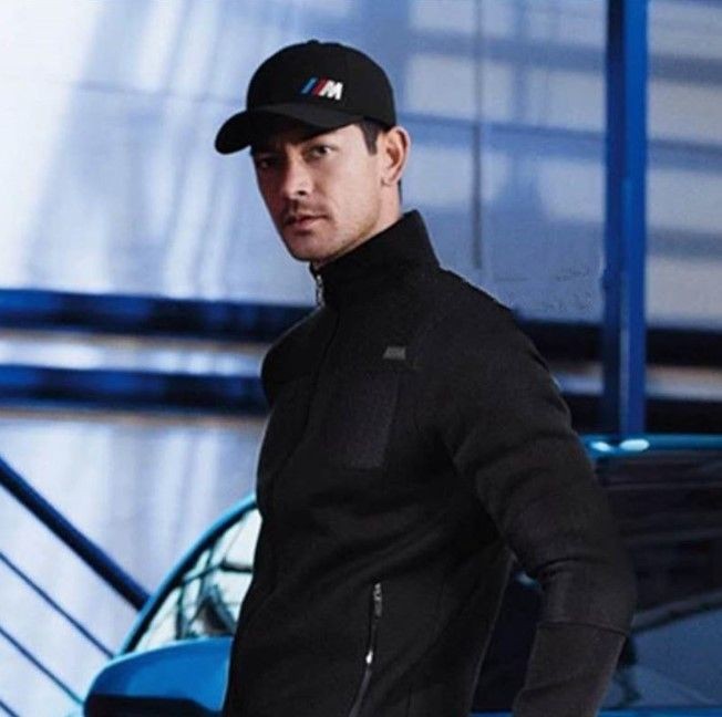 BMW M Cap Hat Golf Baseball Black Recollection Adjustable Strapback