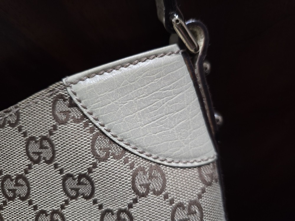 Gucci GG Pattern Shoulder Bag with Horsebit Accent