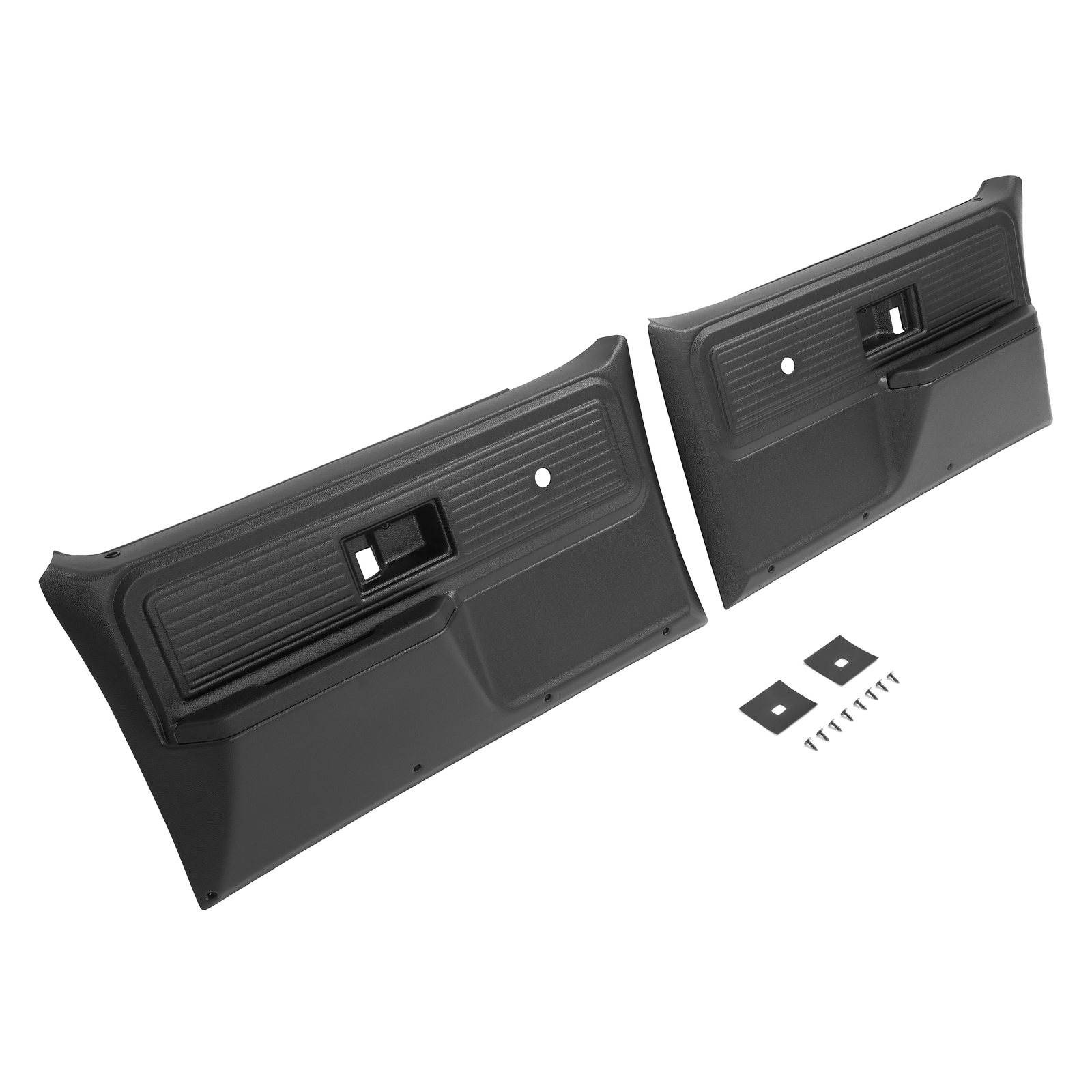 Black Inner Door Panels Left+Right For Chevrolet/ GMC Truck 1977 1978 1979 1980