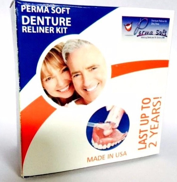 Perma Soft Denture Reliner Kit --1 Kit -Reline for UPPER or LOWER Denture