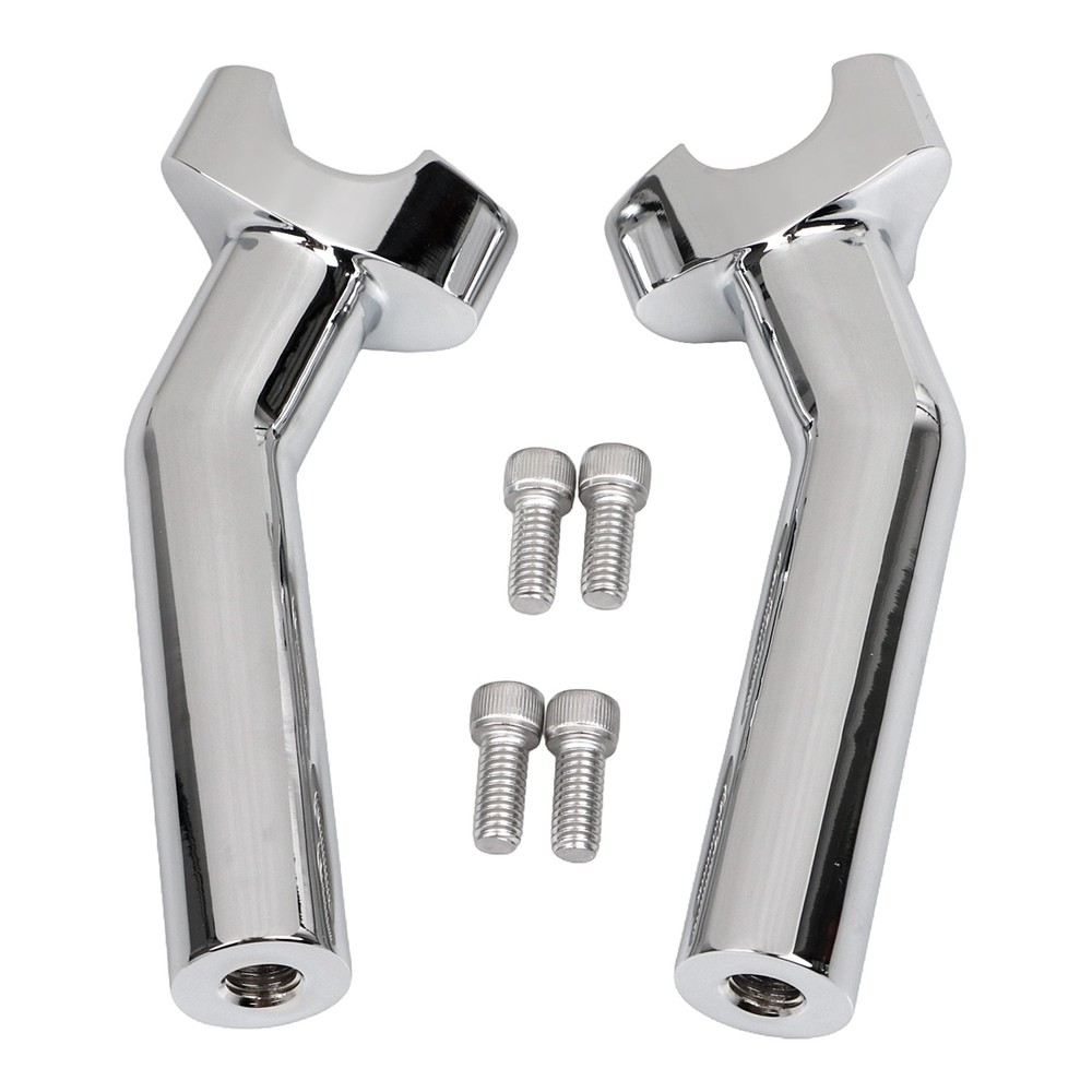 Chrome 6.5" Pullback Handlebar Risers For Harley Softail Dyna Super Wide Glide