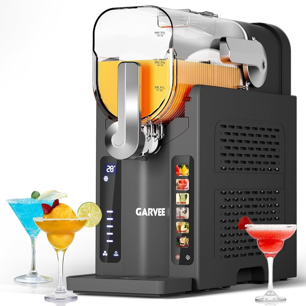 88 Oz Slushie Machine with LED Display & 6 Pre-Set Programs for Home