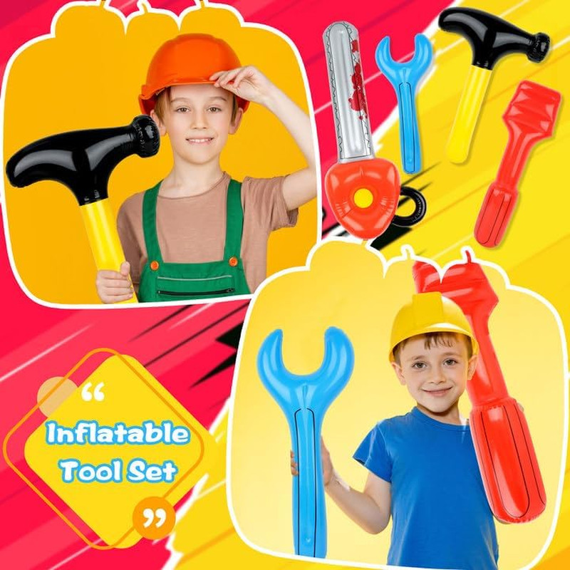 4 Pack Inflatable Tool Set Include Inflatable Hammer Inflatable Wrench Inflatabl