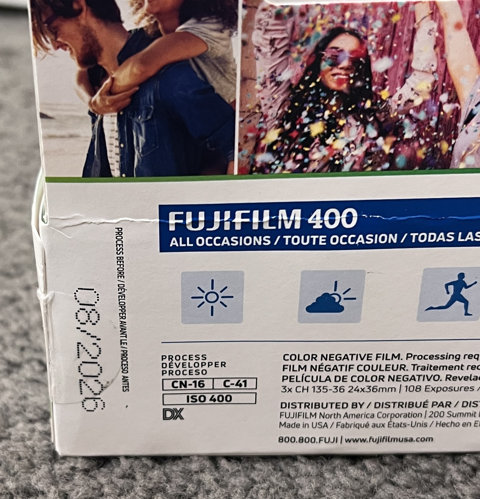 Fujifilm 400 Color Print 35mm Film, 36 Exposure Roll, 3 Pack EXP 08/2026