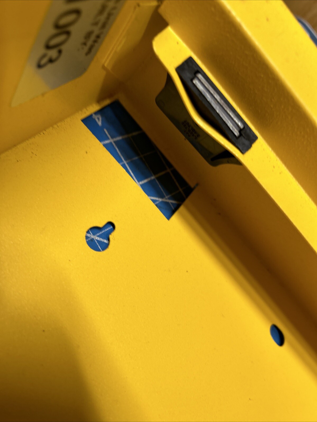 WALLWRITE WW-100SC-T93 Wall Mounted Desk, 20x13-1/2x3-3/8 In, Yellow with key