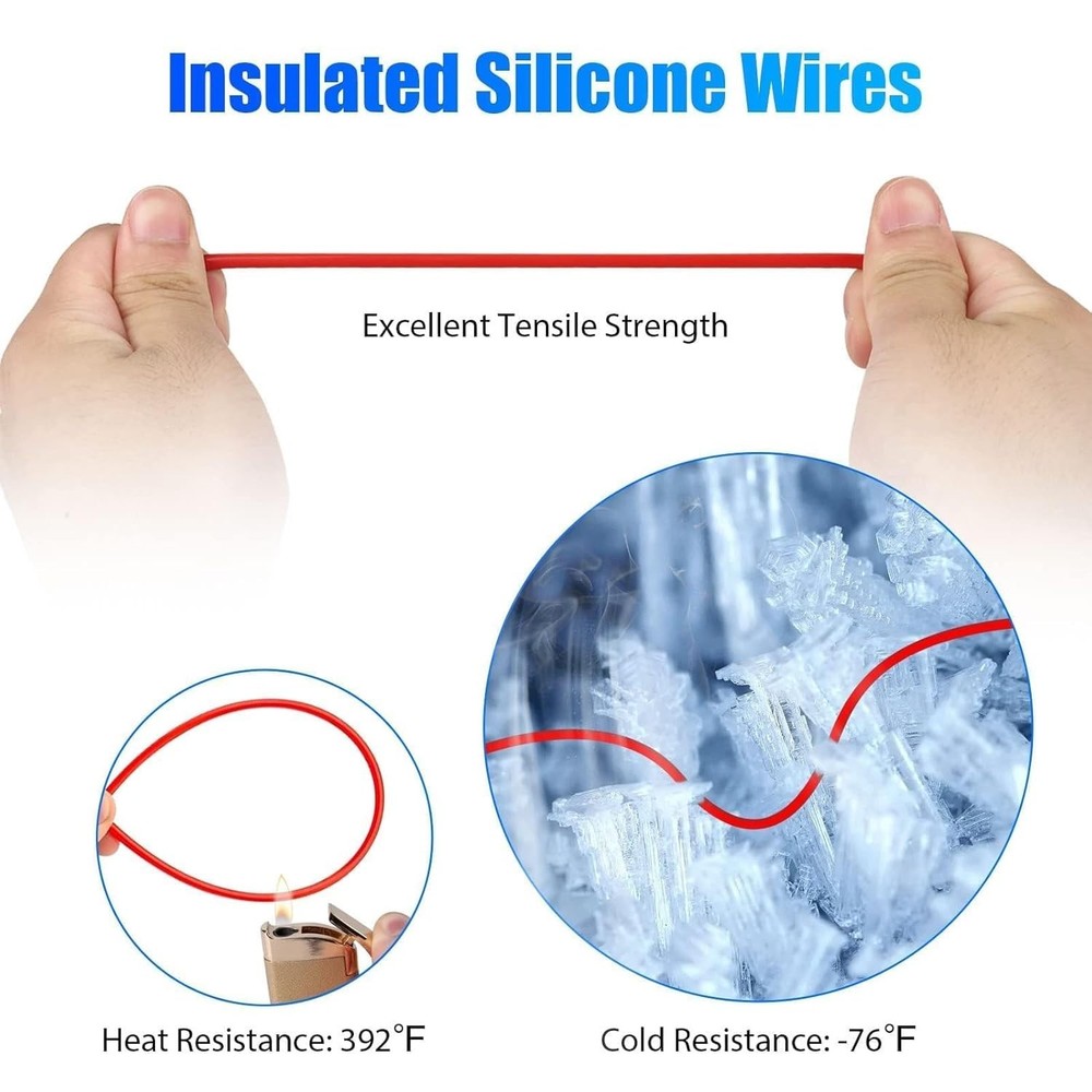 25PCS Silicone Multimeter Test Leads Kit with Replaceable Wire Piercing Probes