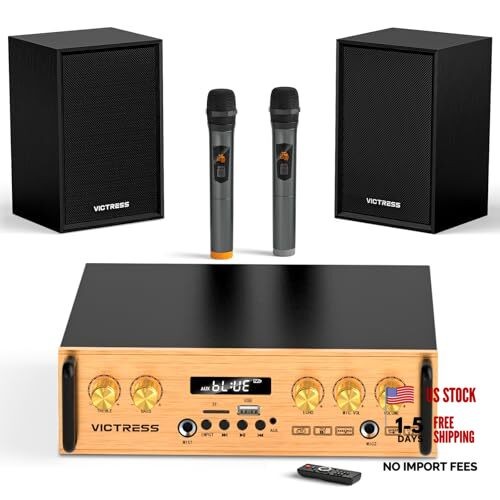 Bluetooth Audio Amplifier - UHF Wireless Microphone - 2.1 Channel - Bluetooth