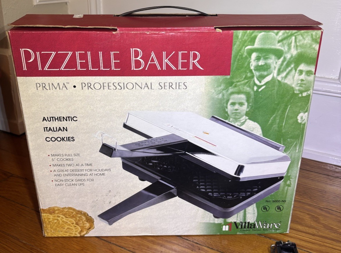 VillaWare Pizzelle Baker Italian Cookie Maker 5000-NS Prima Professional NEW