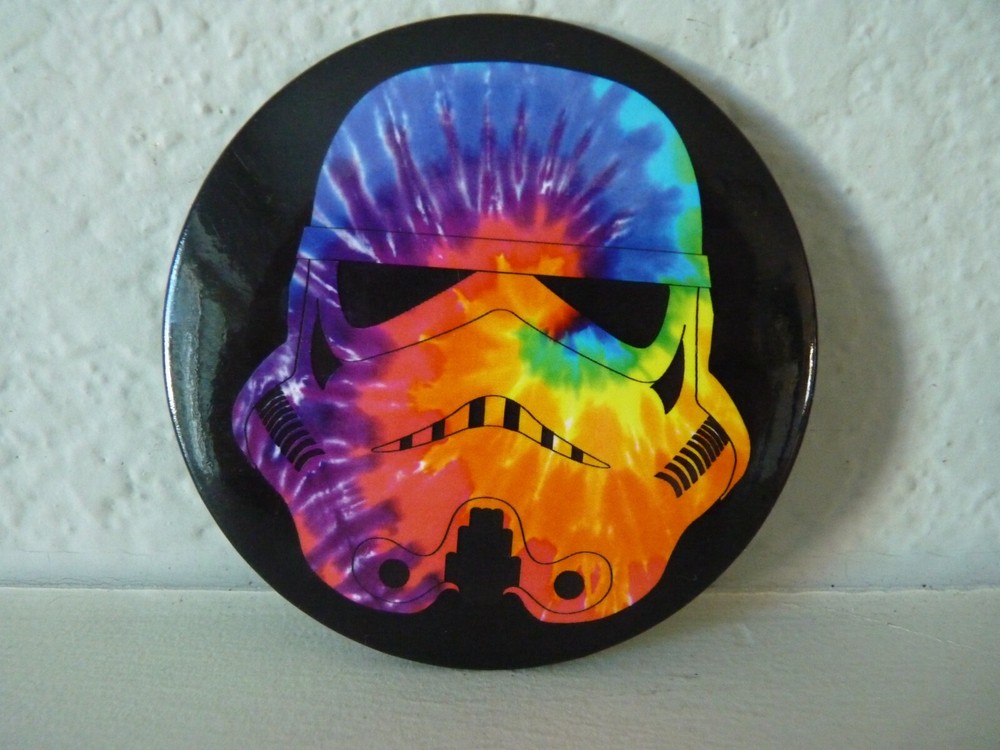 STAR WARS Rainbow Tie Dye STORMTROOPER 3" Pin/Button