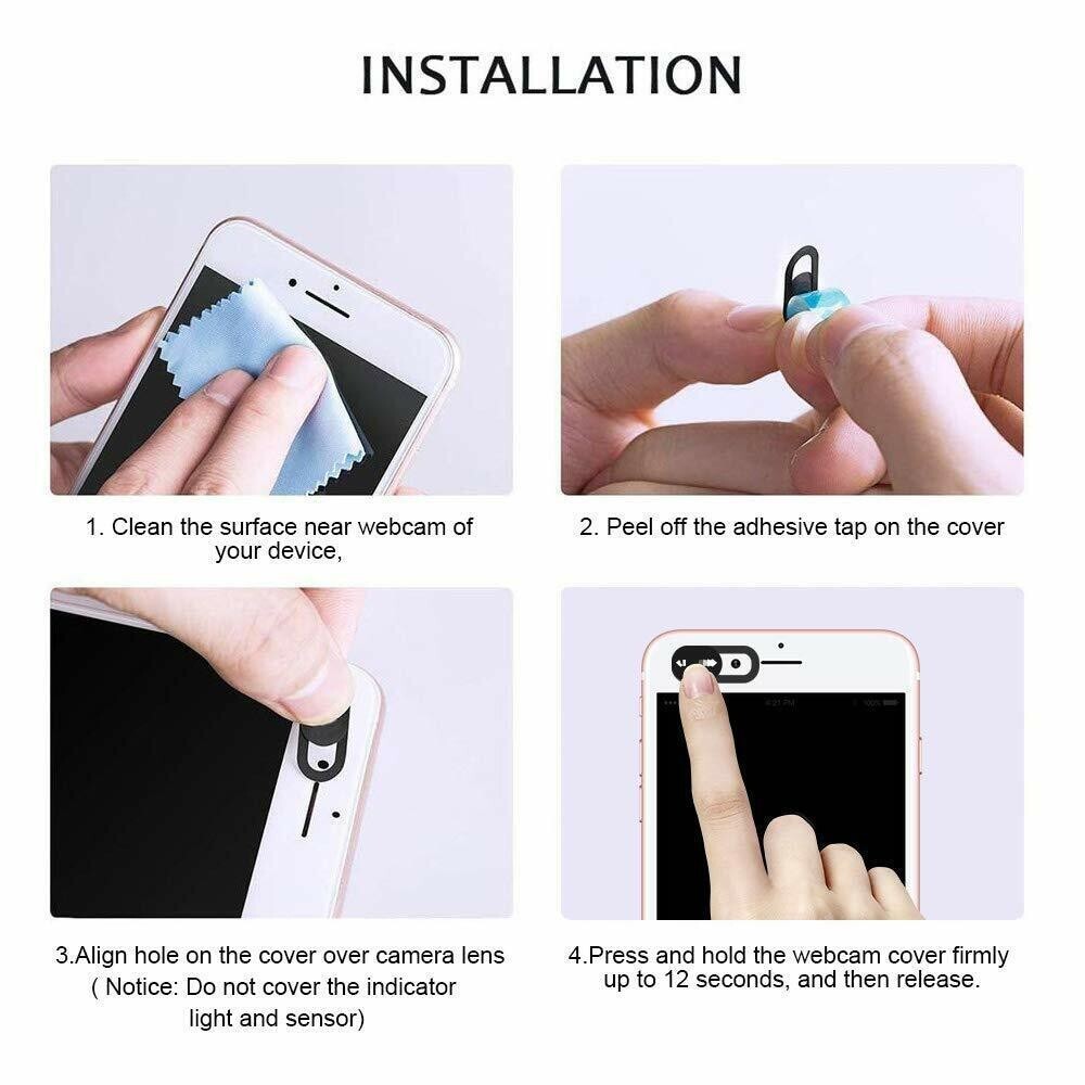 10 Webcam Cover Sticker Slide Camera Privacy Security Protect For Phone Laptop