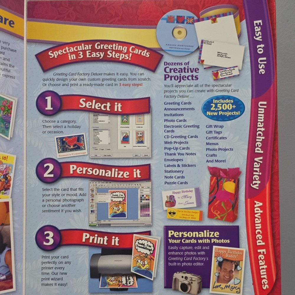 Art Explosion Greeting Card Factory Deluxe Version 3 Windows PC Software NEW