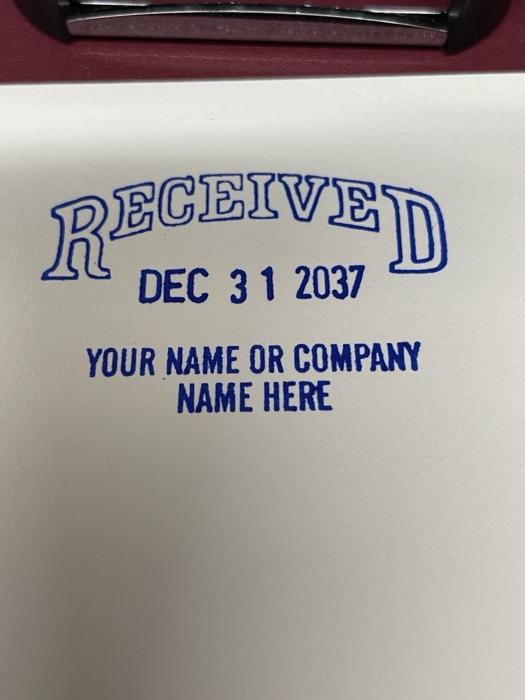 Self Inking Date Stamp Good Until Dec.31,2037 FREE Customization RECEIVED