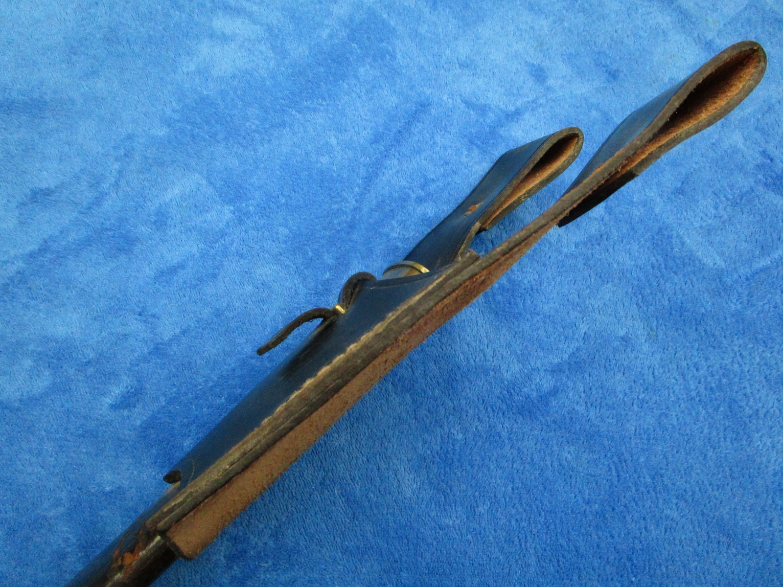 RARE ORIGINAL ANTIQUE M1868 BELGIUM SAWBACK BAYONET AND SCABBARD WITH HANGER
