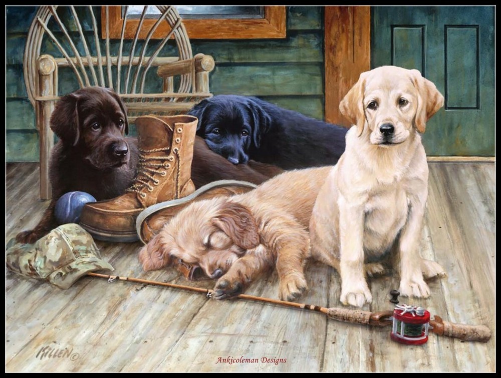 Chart Needlework Crafts DIY-Counted Cross Stitch Pattern -Ruff Day