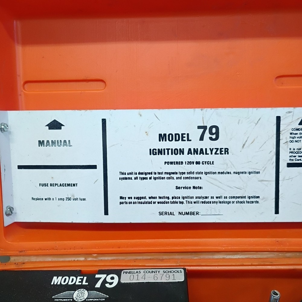 Vintage Merc O Tronic Model 79 Ignition Analyzer - INCOMPLETE *READ* Untested