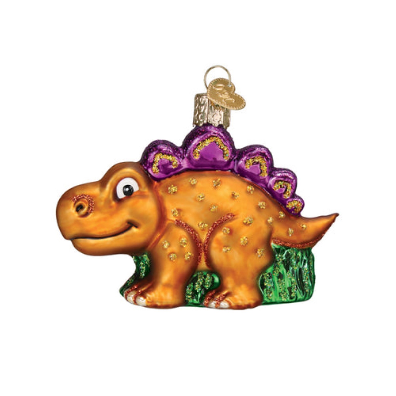 Old World Christmas Blown Glass Ornament, A-Roarable Stegosaurus