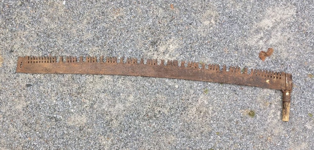 Antique 54.5" 2 Person Saw Missing One Handle