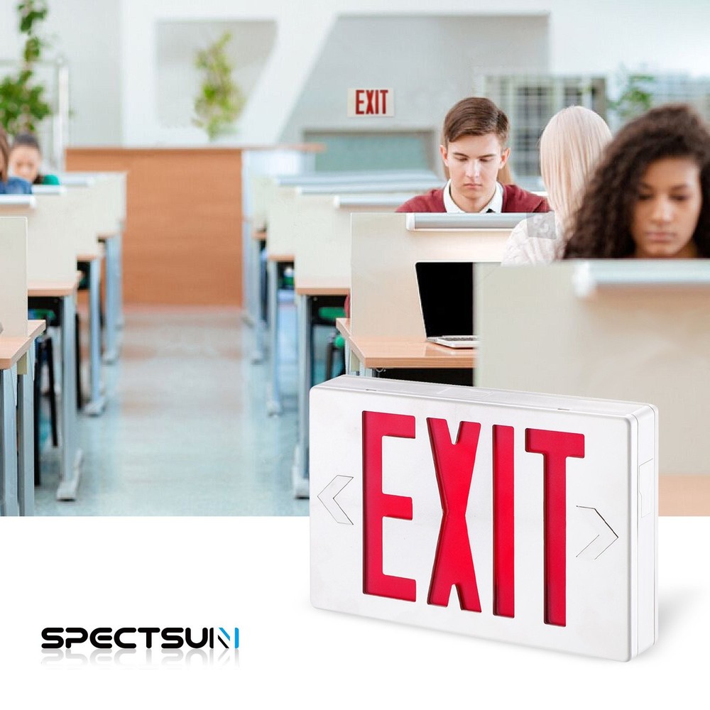 Spectsun 1 Pack LED Exit Sign, Emergency Exit Light with Battery Backup, Doub...