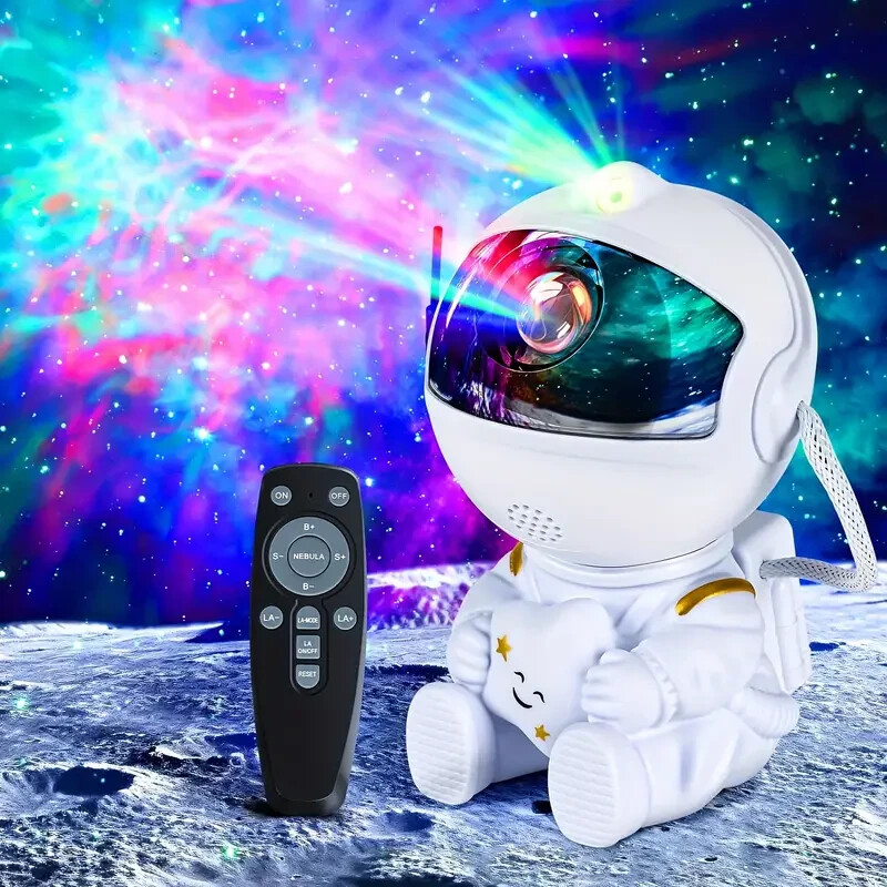Astronomical Remote Control LED Nebula Night Light Projector with 360° Rotation