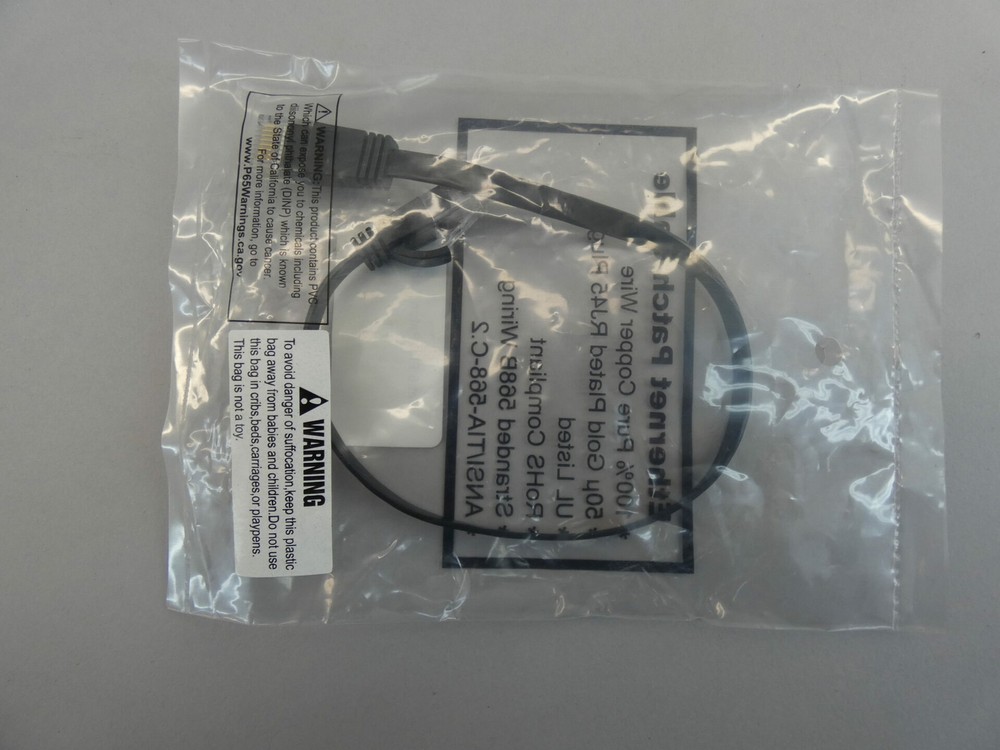 1FT Ethernet CAT.6 Booted Flat Patch Cable 550MHz - NEW Surplus!