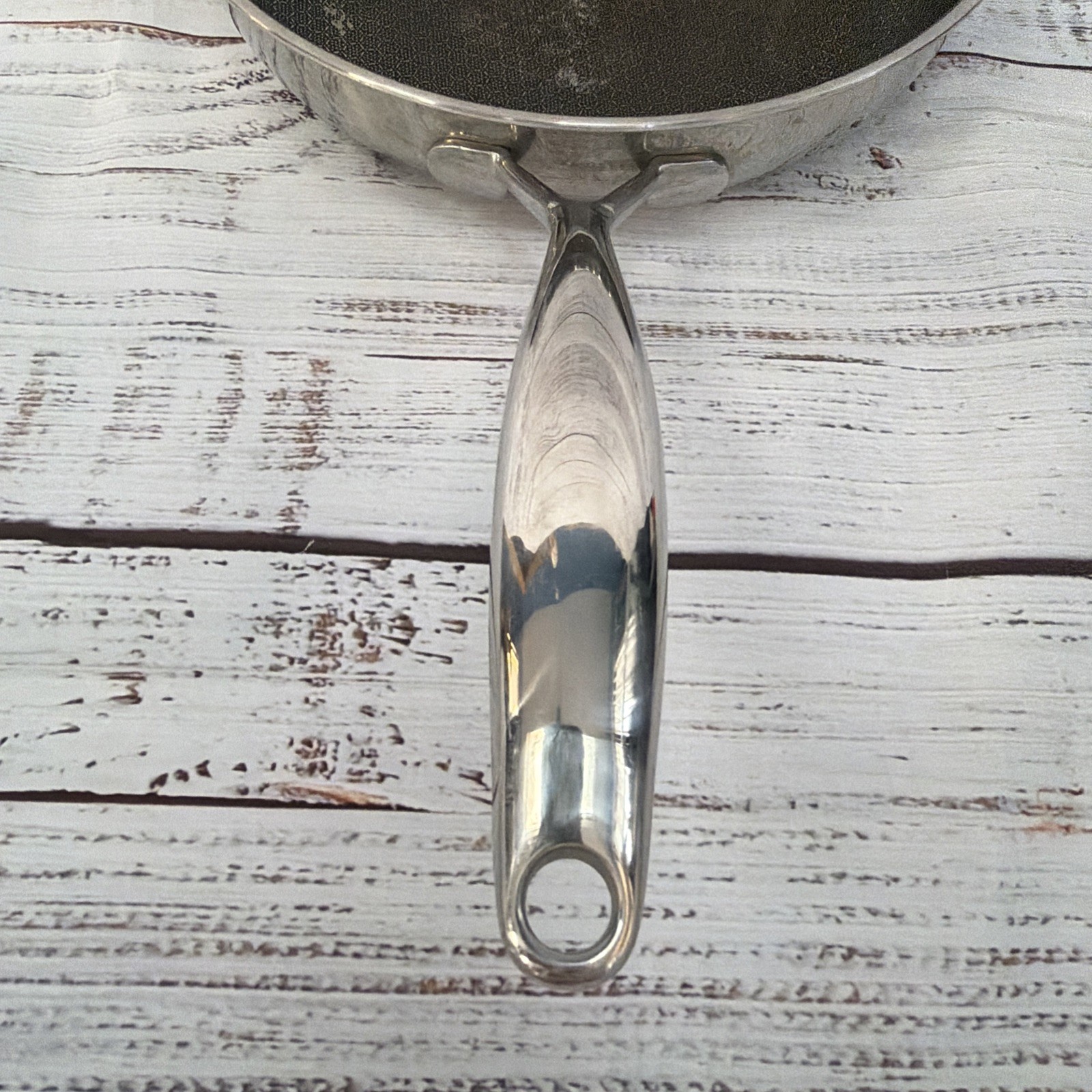 Pampered Chef 12" Stainless Steel Pan HEX Clad SKILLET w/ GLASS LID!