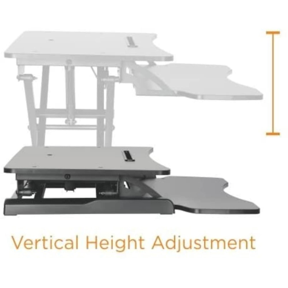 Amer EZRiser30 Height Adjustable Sit/Stand Desk Computer Riser Black