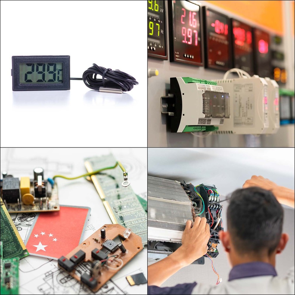 2Pcs 10K NTC Thermal Sensor Probe, 39.4" Cylindrical Sensitive Temp Sensor