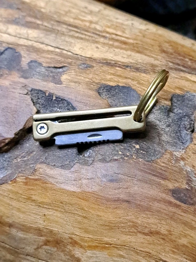 Super Mini Brass Keychain Knife
