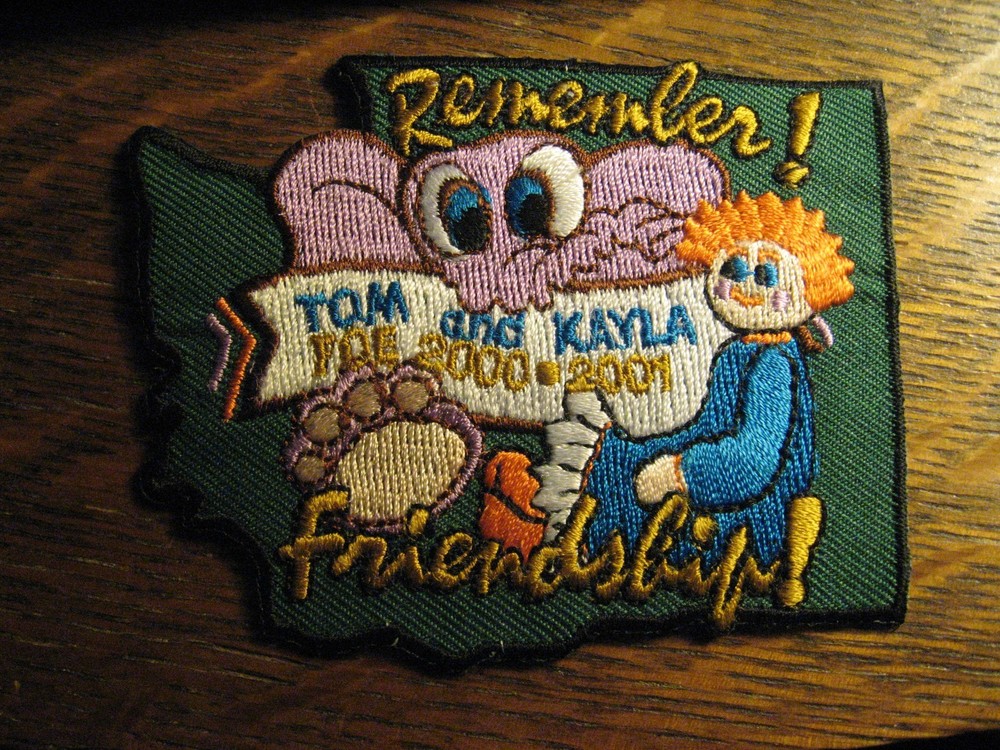 Remember Tom & Kayla Washington State 2000 Elephant Ragedy Ann Doll Jacket Patch