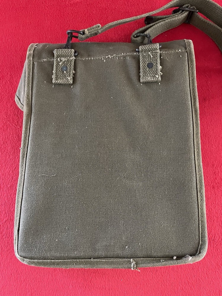 ID'd USMC Map Dispatch Case Bag w/ Pencils 1944 WWII Original MARINE CORPS M1938