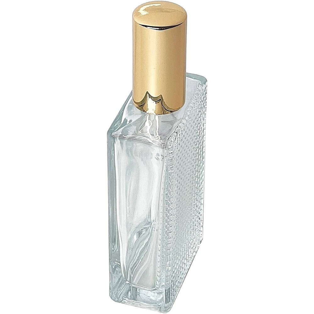 100ml 3.3oz Perfume Front Grid Glass Spray Bottles Gold Atomizer Refillable