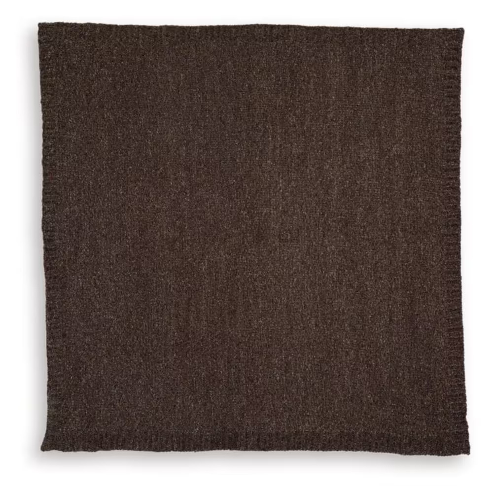 Anawood Brown Textured Polyester Throw Blanket
