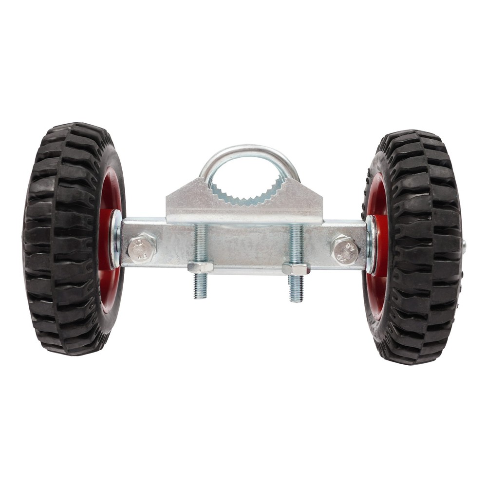 6'' Heavy-Duty Rubber Wheel Double-U Bolts Gate Rollers 2pcs Gate Rollers