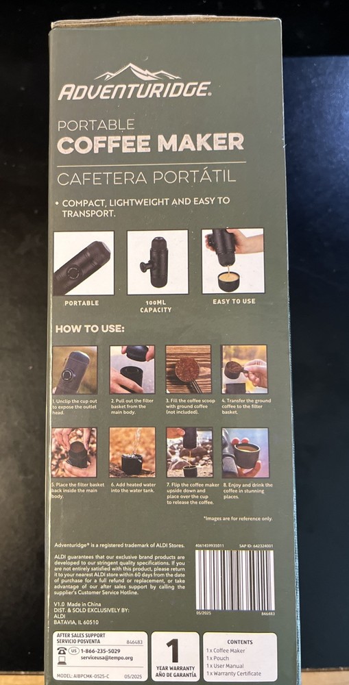 Adventuridge Portable Coffee Maker NIB!