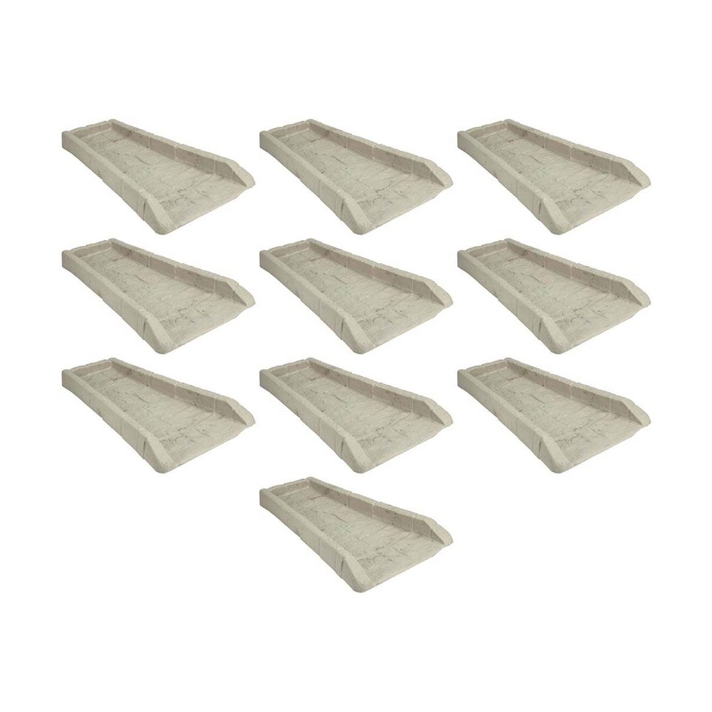 Suncast 10 Pack Easy Assembly Outdoor Decorative Poly Composite Rain Gutter D...