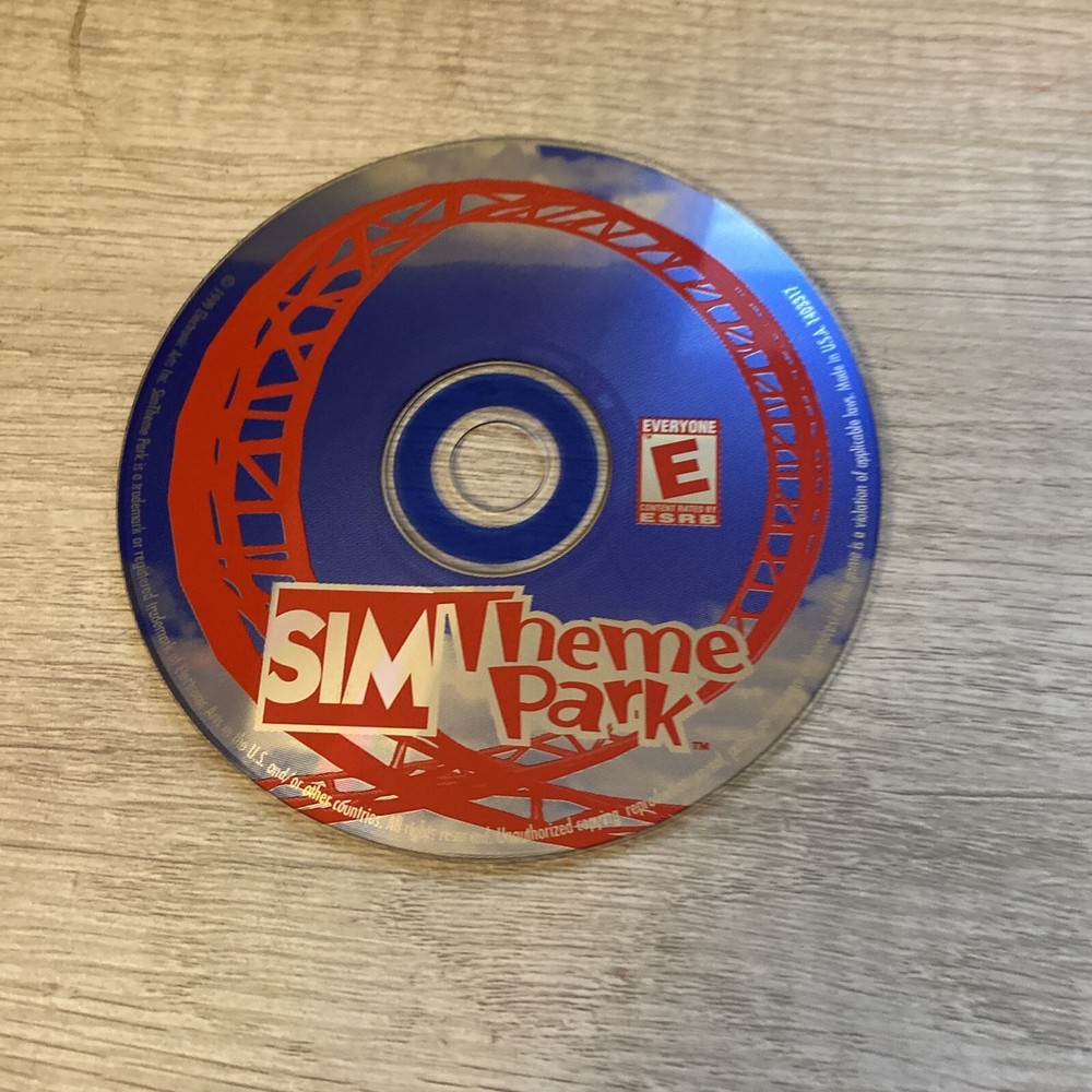Sim Theme Park (PC, 2000) Game Windows 95/98 CD ONLY