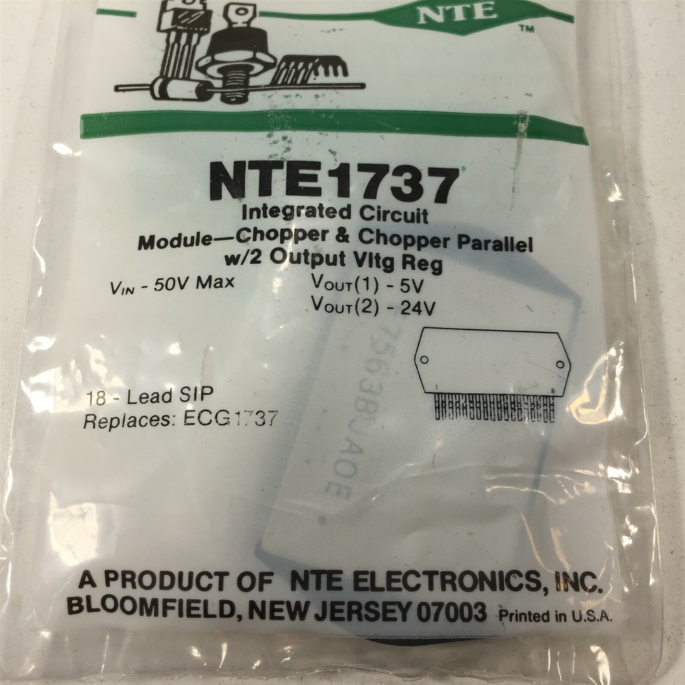 (1) NTE NTE1737 IC Module, Chopper & Chopper Parallel w/2–Output VR