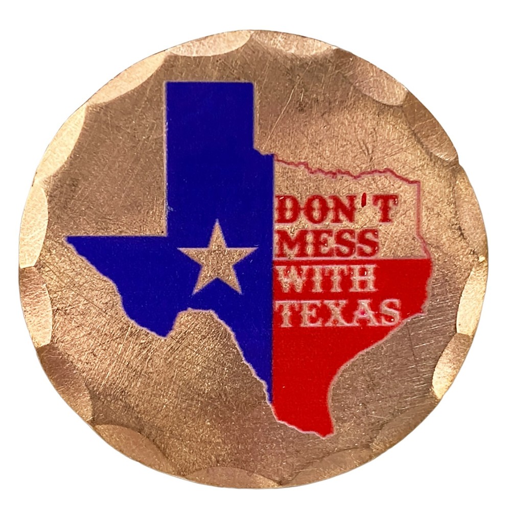 Don't Mess with Texas Copper Golf Ball Marker by Sunfish